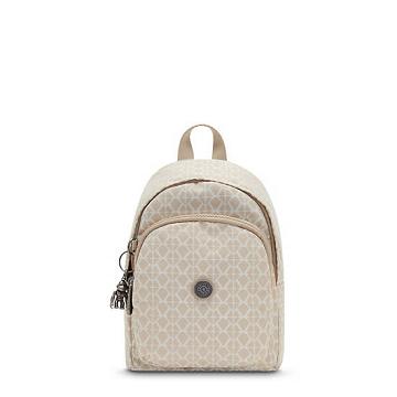 Kipling Delia Compact Printed Convertible Backpacks Signature Beige | AU 1560BE